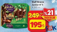 GOLF BRAVO JUNİOR DONDURMA 6'LI 360 ML